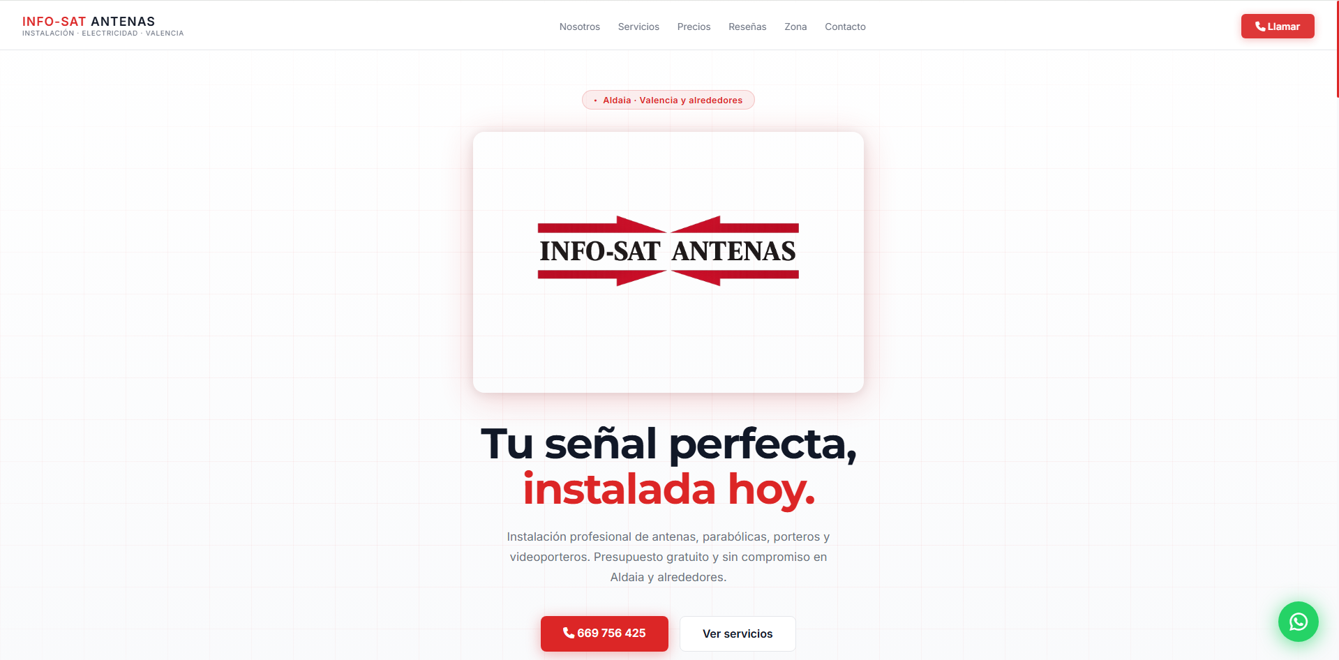 INFO-SAT Antenas — Web corporativa