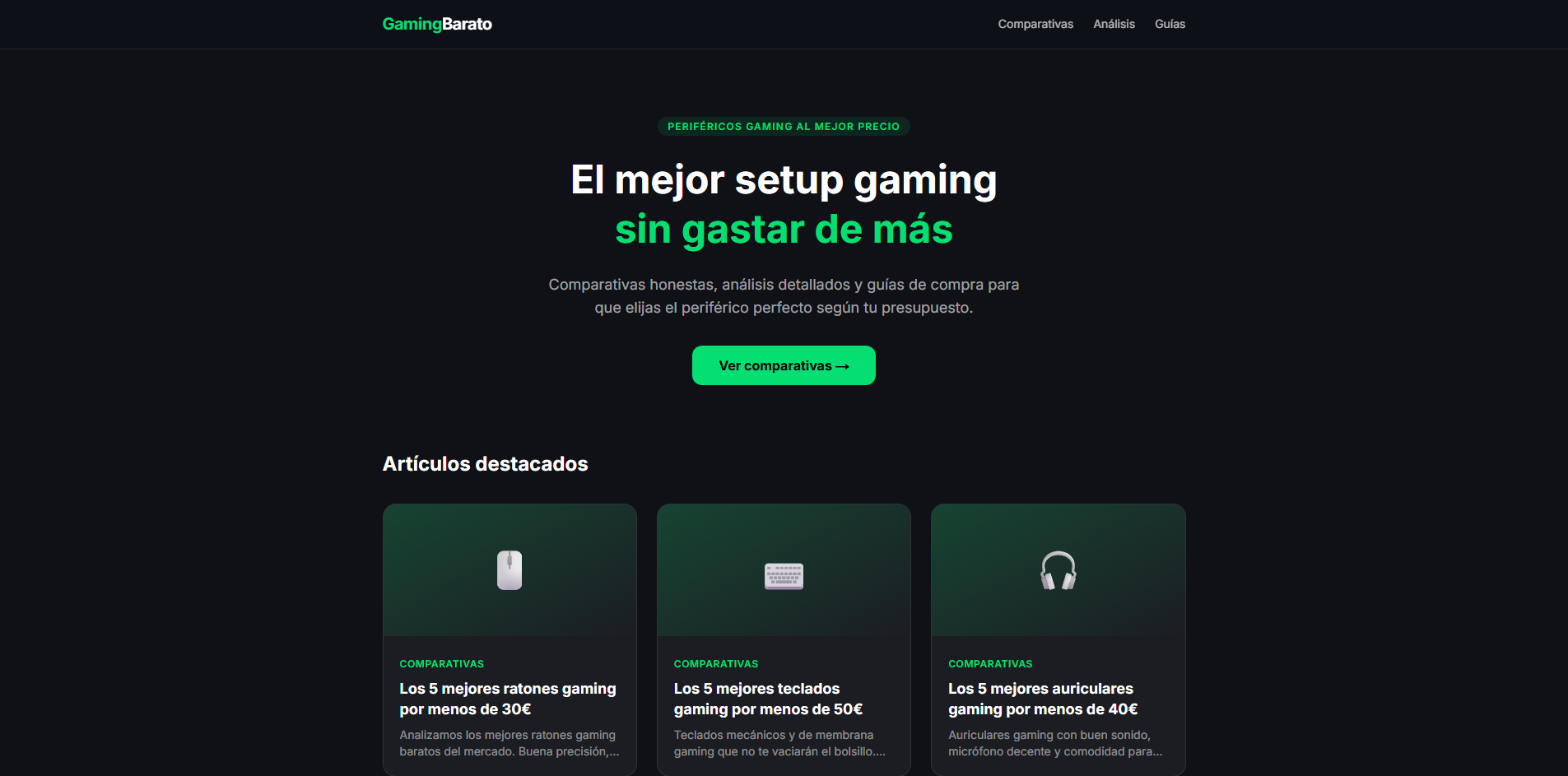 Gaming Barato — Comparativa de periféricos gaming
