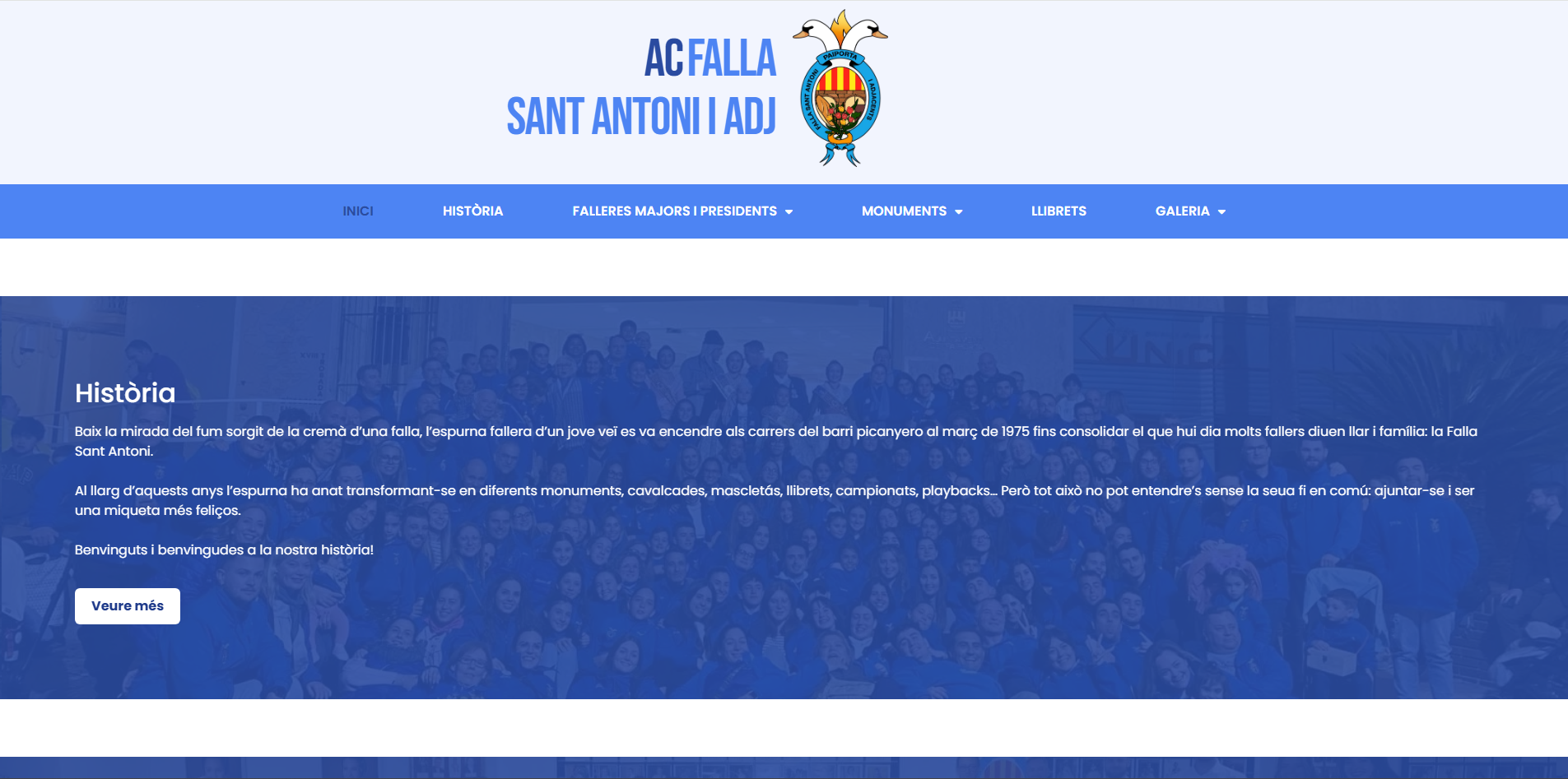 Falla Sant Antoni i Adjacents — Web informativa